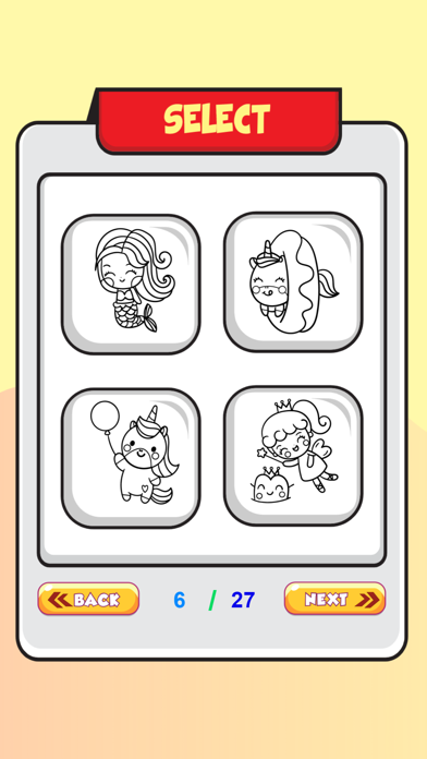 ภาพหน้าจอของ Unicorn And Friend Color Book