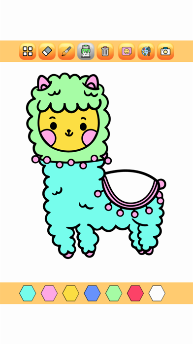 ภาพหน้าจอของ Unicorn And Friend Color Book