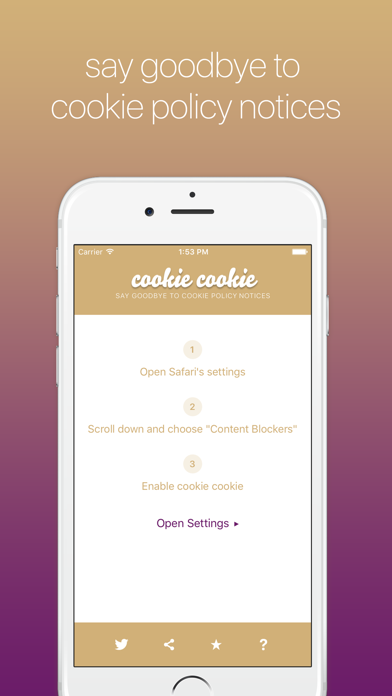 cookie cookie - say goodbye to cookie policy notices Screenshots