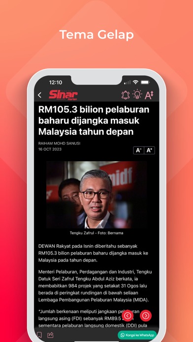 ภาพหน้าจอของ Sinar Harian - Berita Terkini