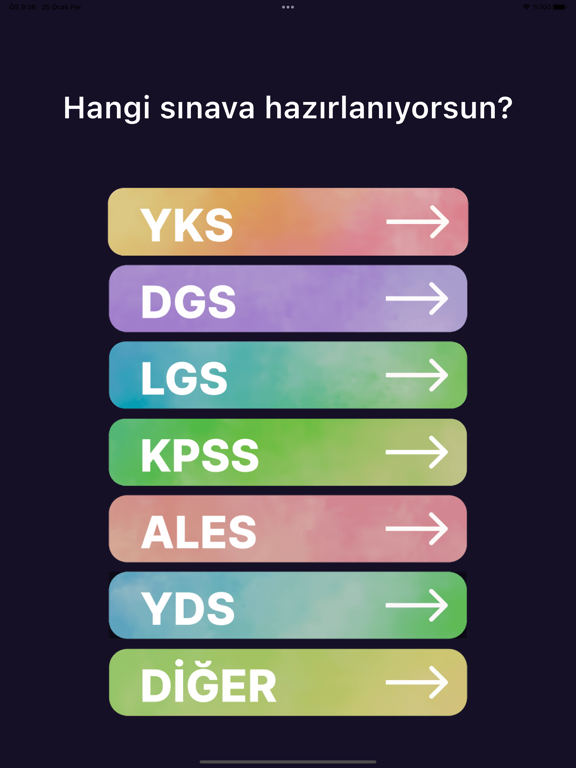 Sınava Odaklan: YKS DGS LGS iPad Screenshots