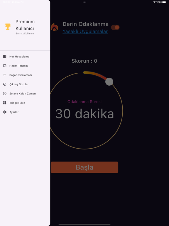 Sınava Odaklan: YKS DGS LGS iPad Screenshots