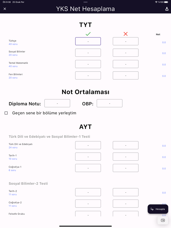 Sınava Odaklan: YKS DGS LGS iPad Screenshots