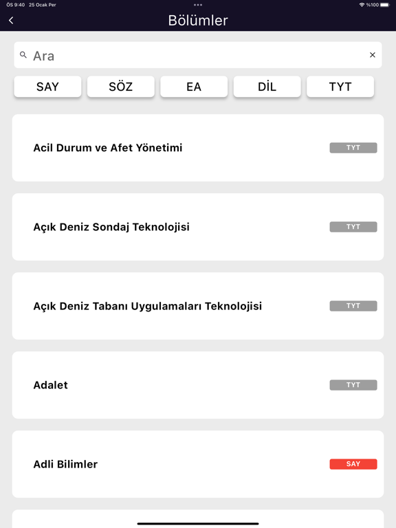 Sınava Odaklan: YKS DGS LGS iPad Screenshots