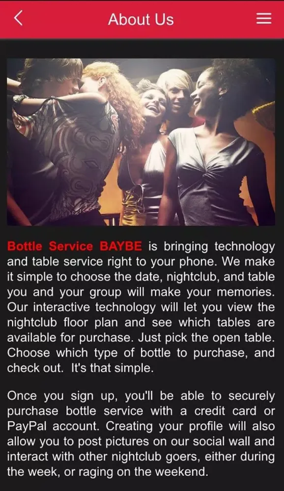 Bottle Service BAYBE Screenshots