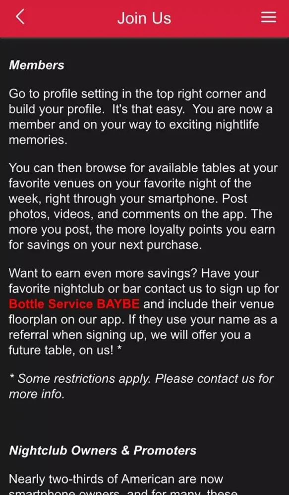 Bottle Service BAYBE Screenshots