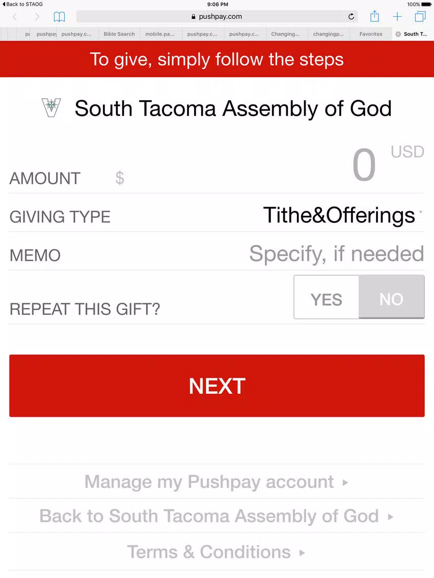 South Tacoma Assembly of God iPad Screenshots