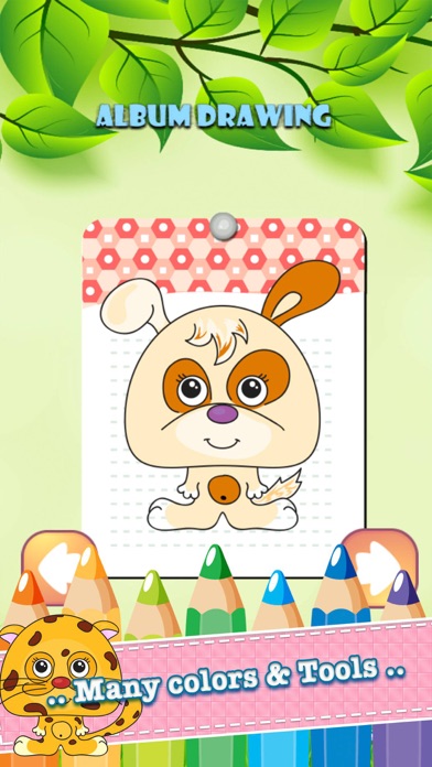 Safari Animals Drawing Coloring Book - Cute Caricature Art Ideas pages for kids应用截图