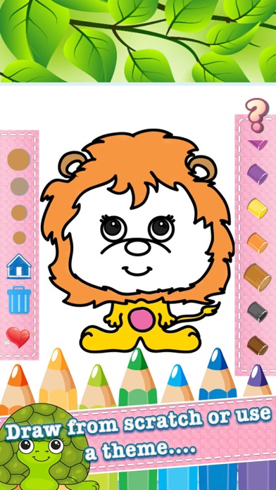 Safari Animals Drawing Coloring Book - Cute Caricature Art Ideas pages for kids应用截图
