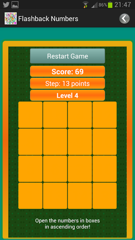 Memory Game Screenshots