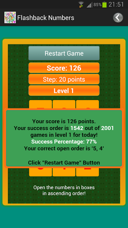 Memory Game Screenshots
