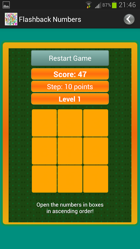 Memory Game Screenshots