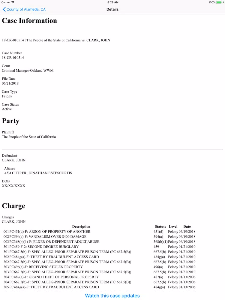 Court Records iPad স্ক্রিনশট