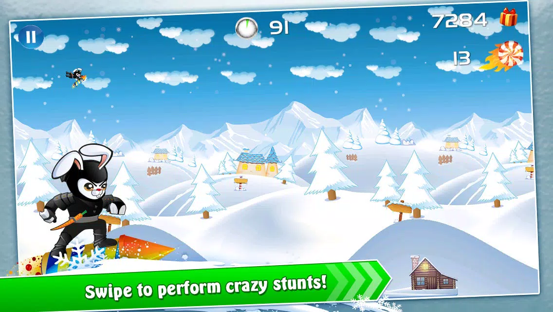 Скриншоты Racing Ninja Bunnies - XMAS nitro rocket warrior multiplayer christmas stunt action game for kids!