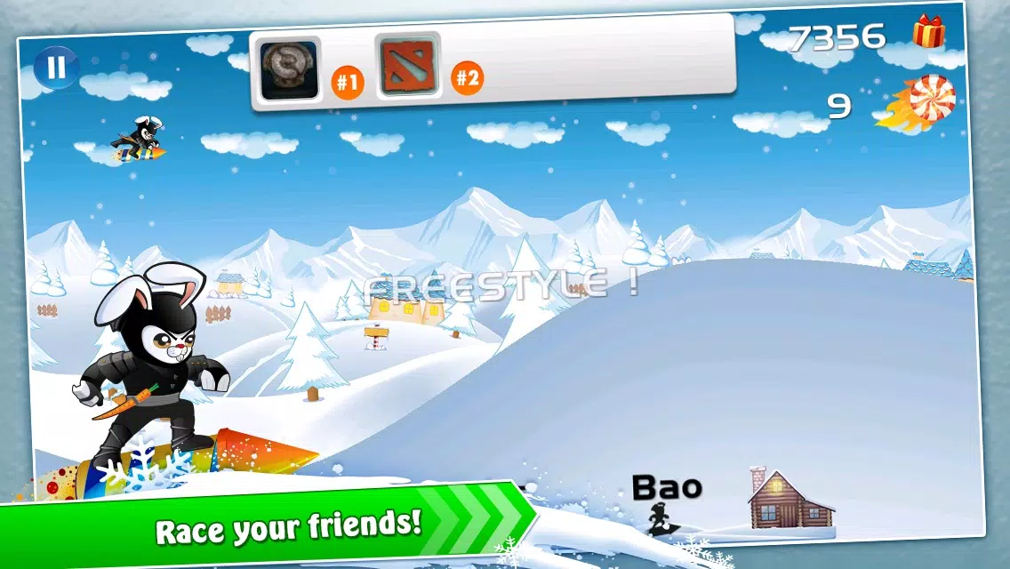 Скриншоты Racing Ninja Bunnies - XMAS nitro rocket warrior multiplayer christmas stunt action game for kids!