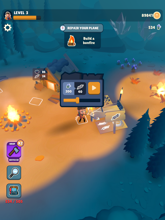 Dark Forest Survivor iPad स्क्रीनशॉट
