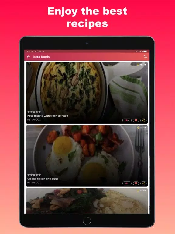 Keto Breakfast iPad Screenshots