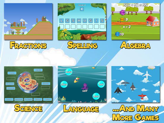 Fifth Grade Learning Games iPad Screenshots