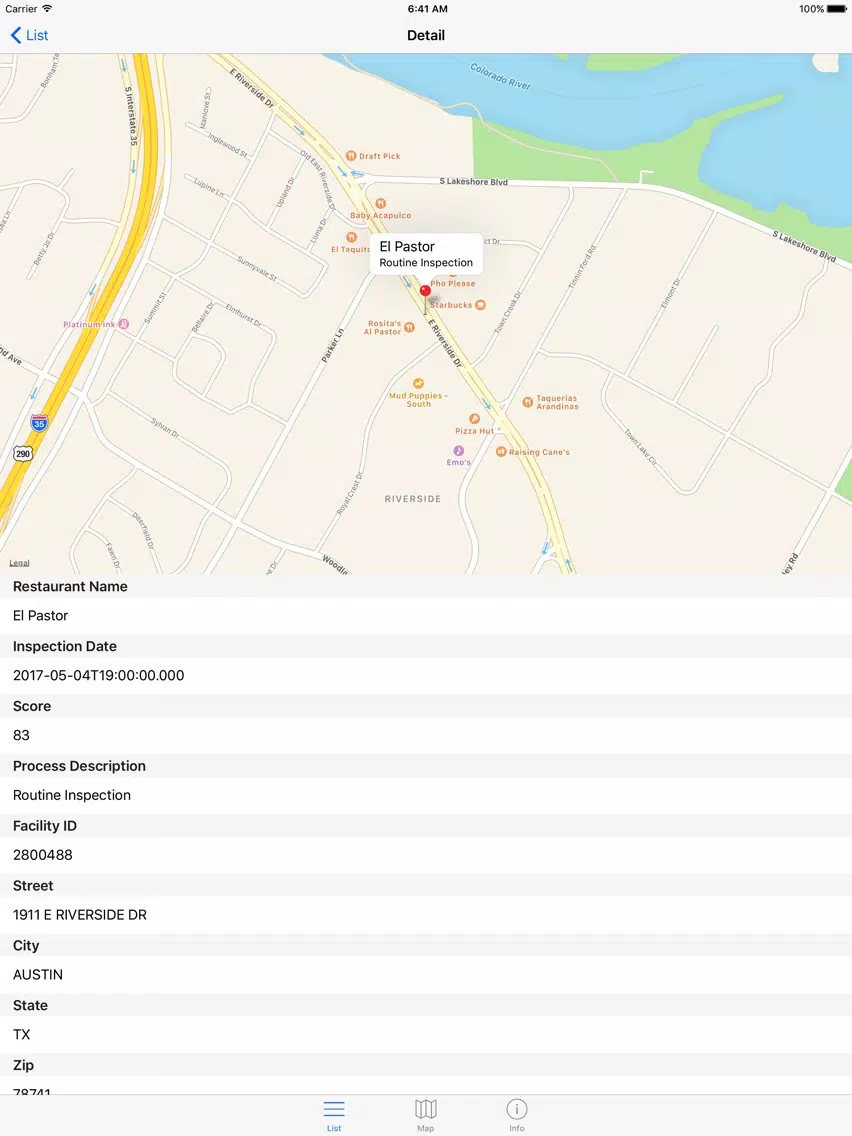 Austin Food Inspections - Texas Restaurant Scores iPad Screenshots