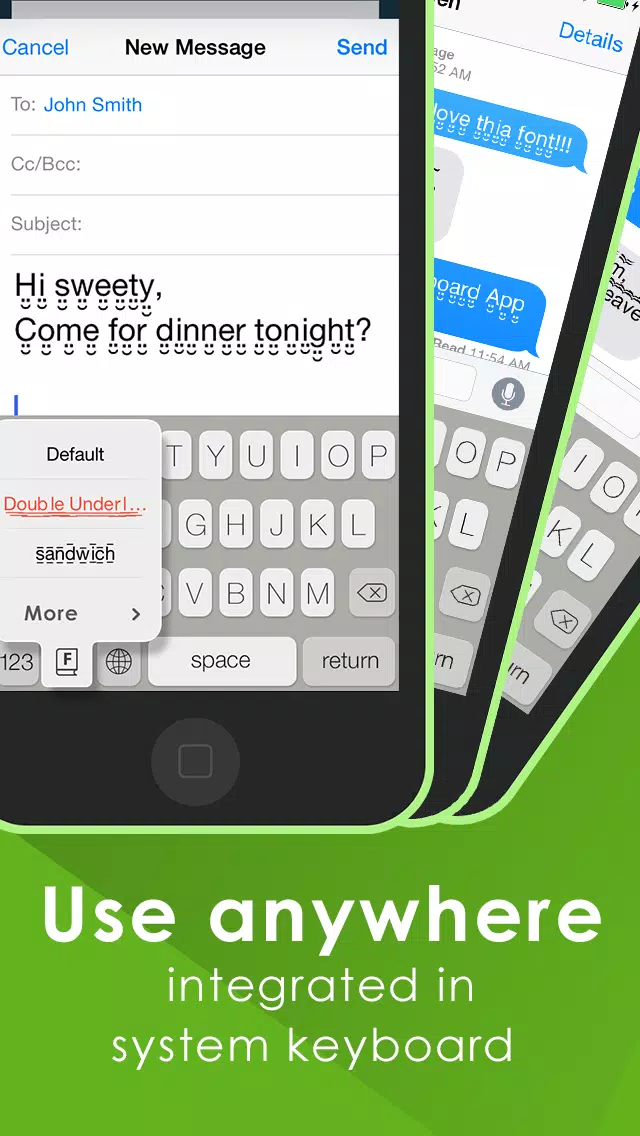 Cool Fonts Keyboard for iOS 8 - better fonts and cool text keyboard for iPhone, iPad, iPod Screenshots