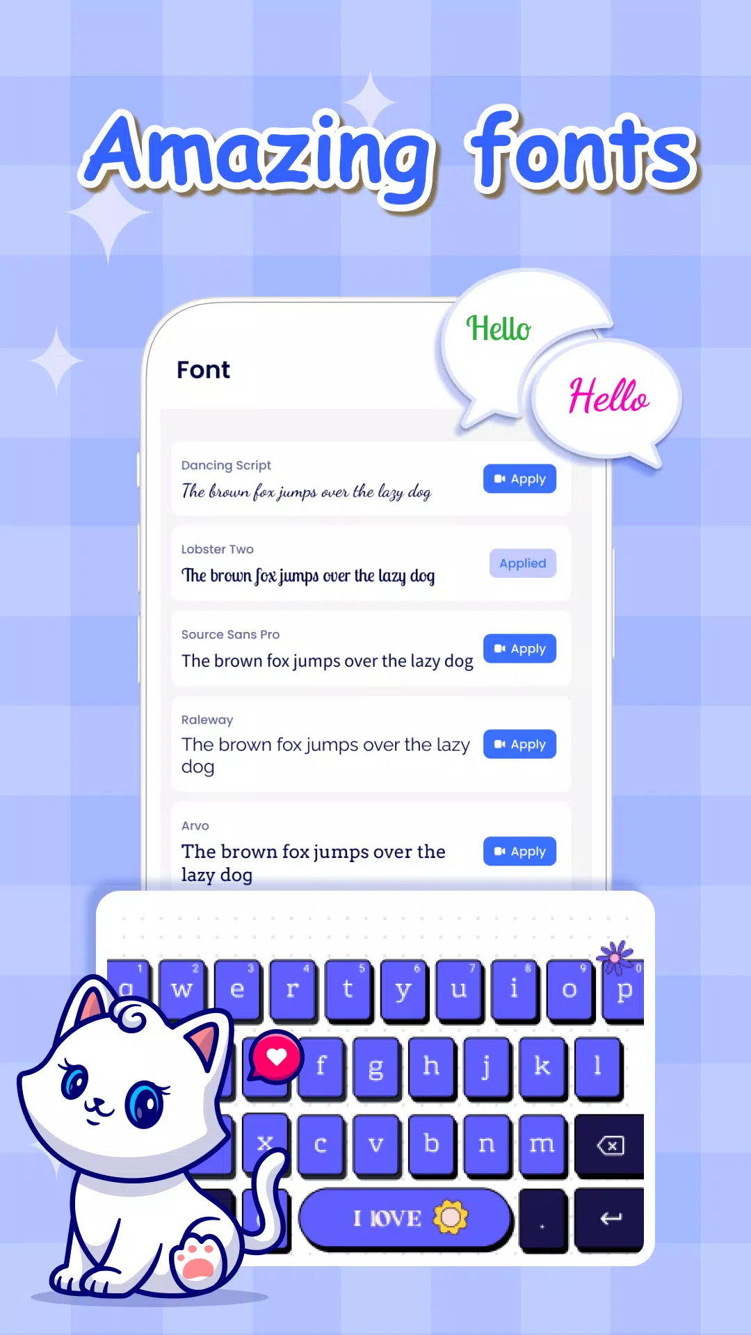 Keyboard Font & Keyboard Theme Screenshots