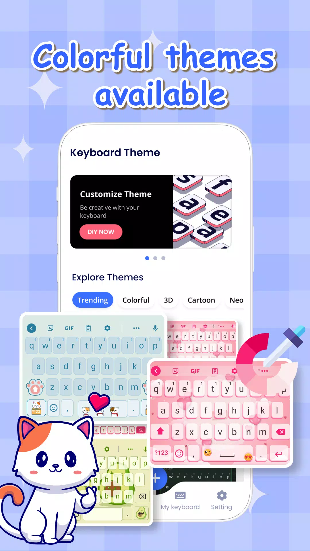 Keyboard Font & Keyboard Theme Screenshots