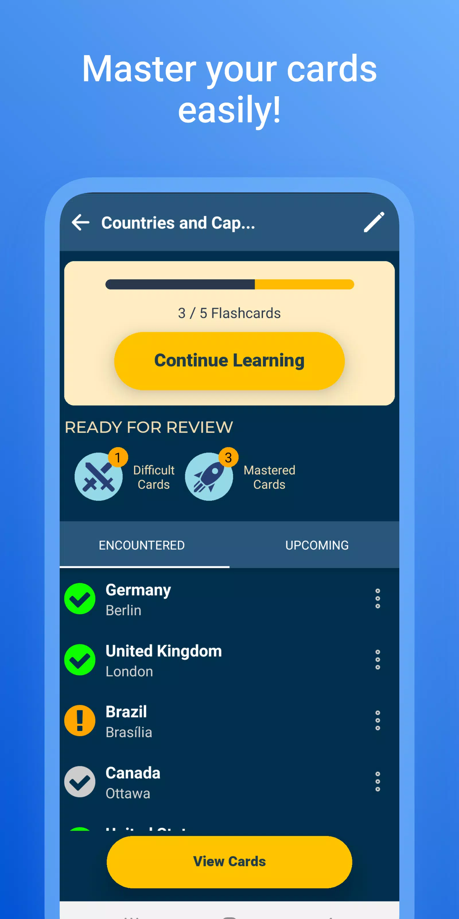Memorize Texts & Flashcards Screenshots