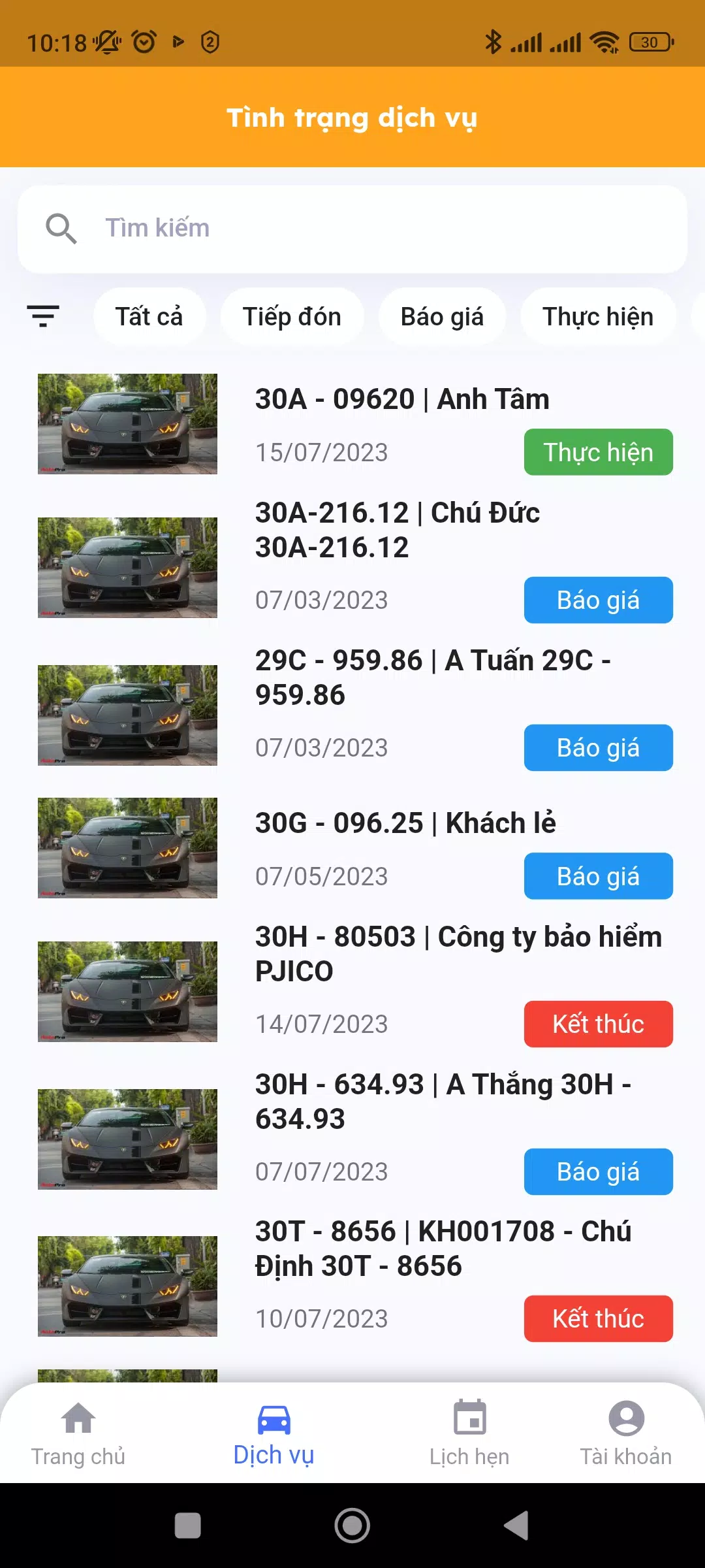 KGARA - Quản lý dịch vụ gara Screenshots