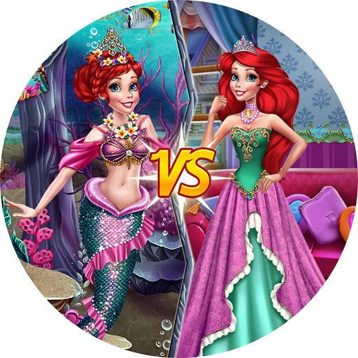 Mermaid vs Princess Dress Up Mermaid vs Princess Dress Up