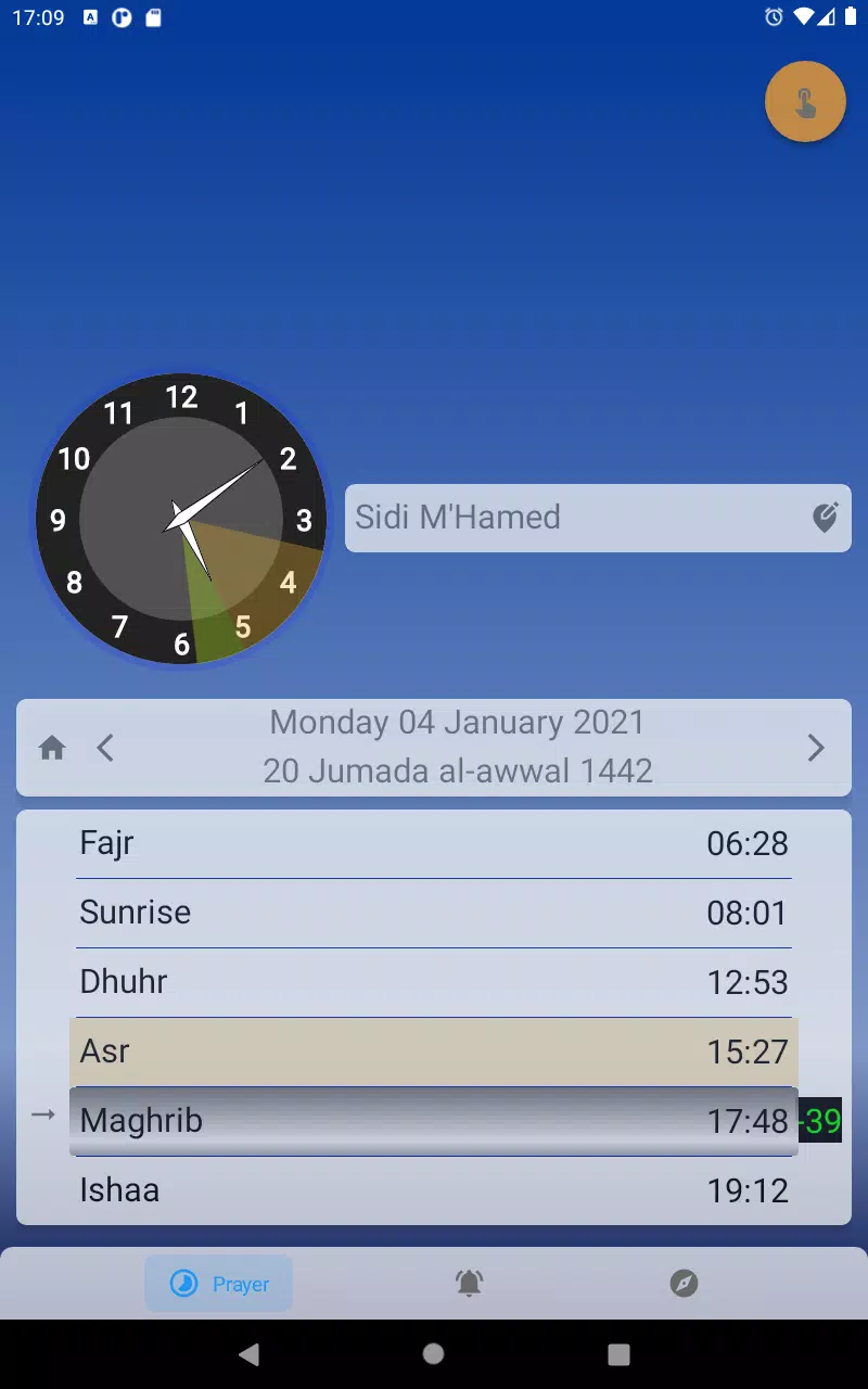 Qibla direction & prayer times Screenshots