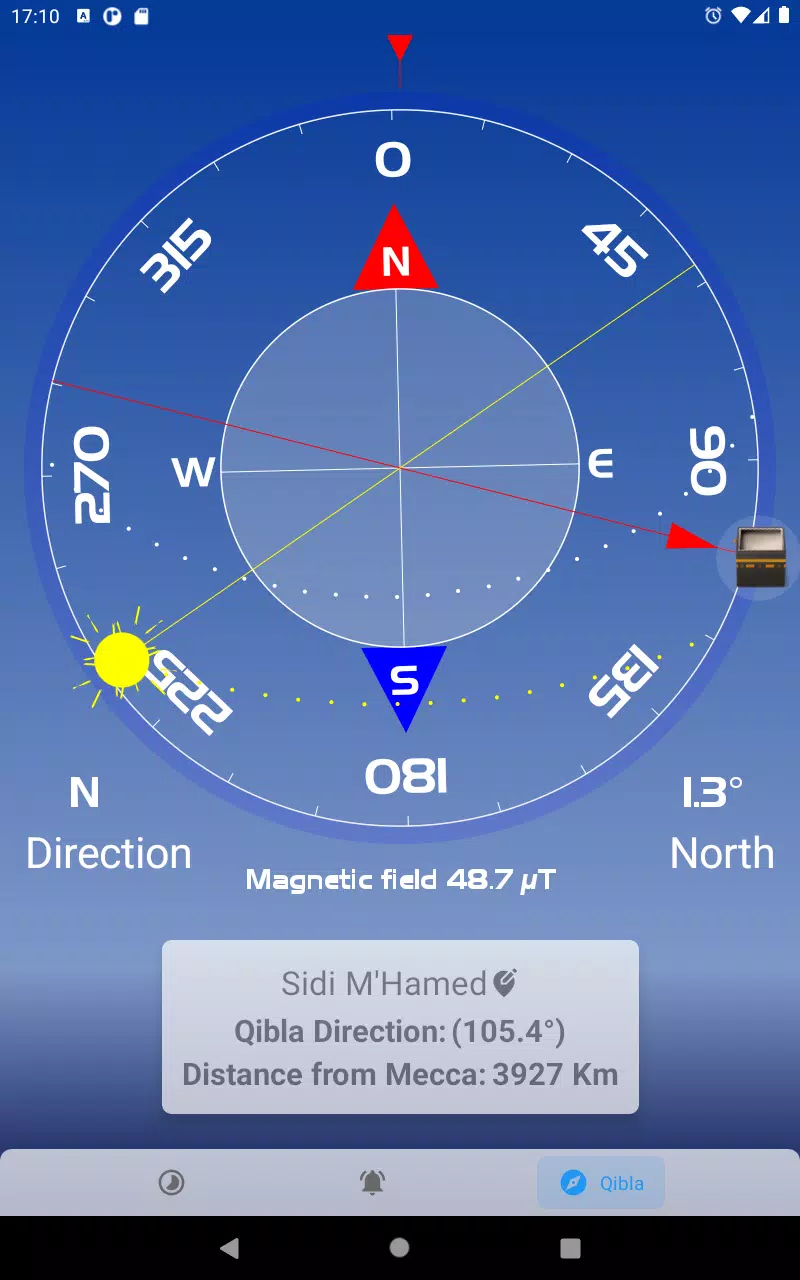 Qibla direction & prayer times Screenshots