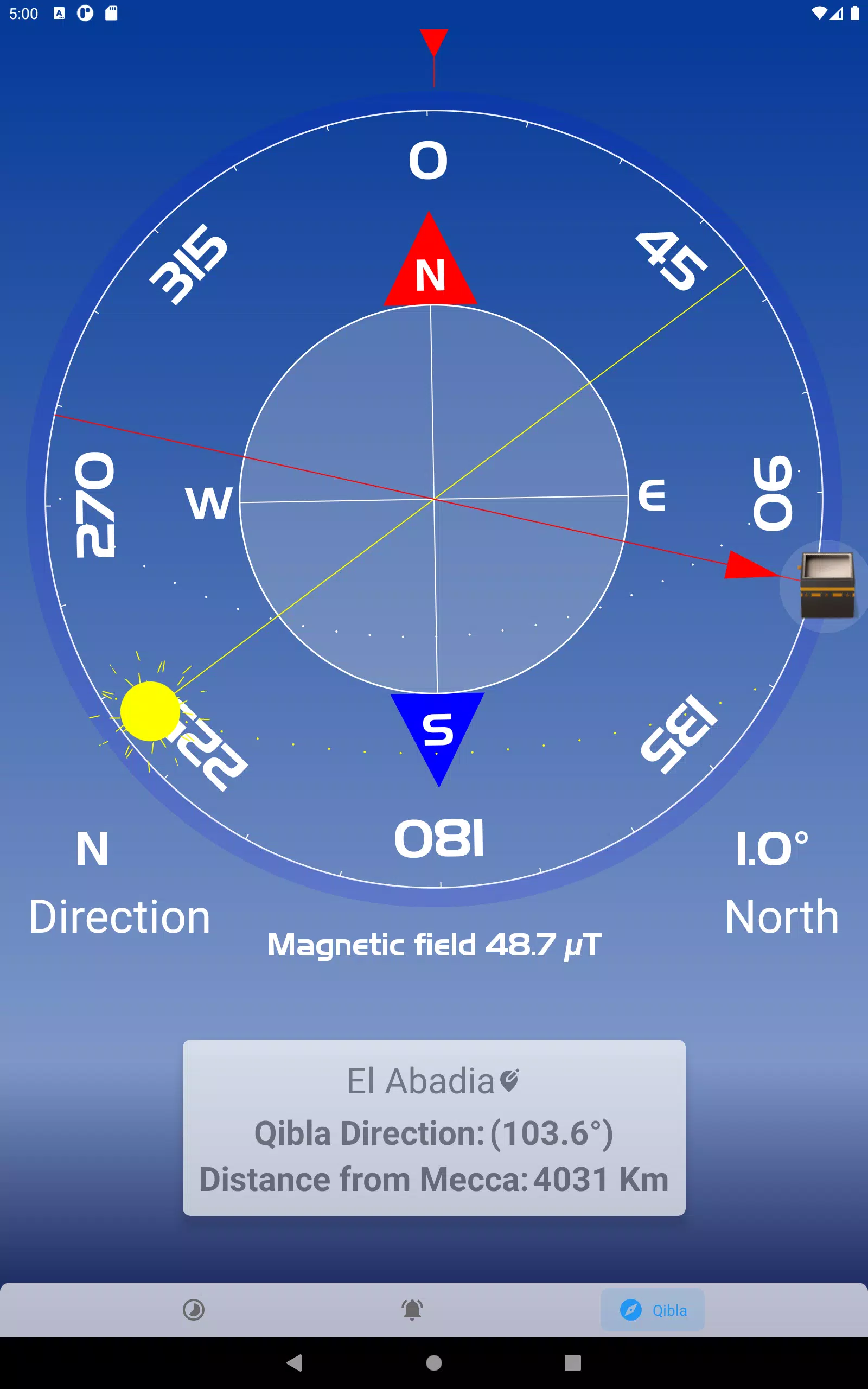 Qibla direction & prayer times Screenshots