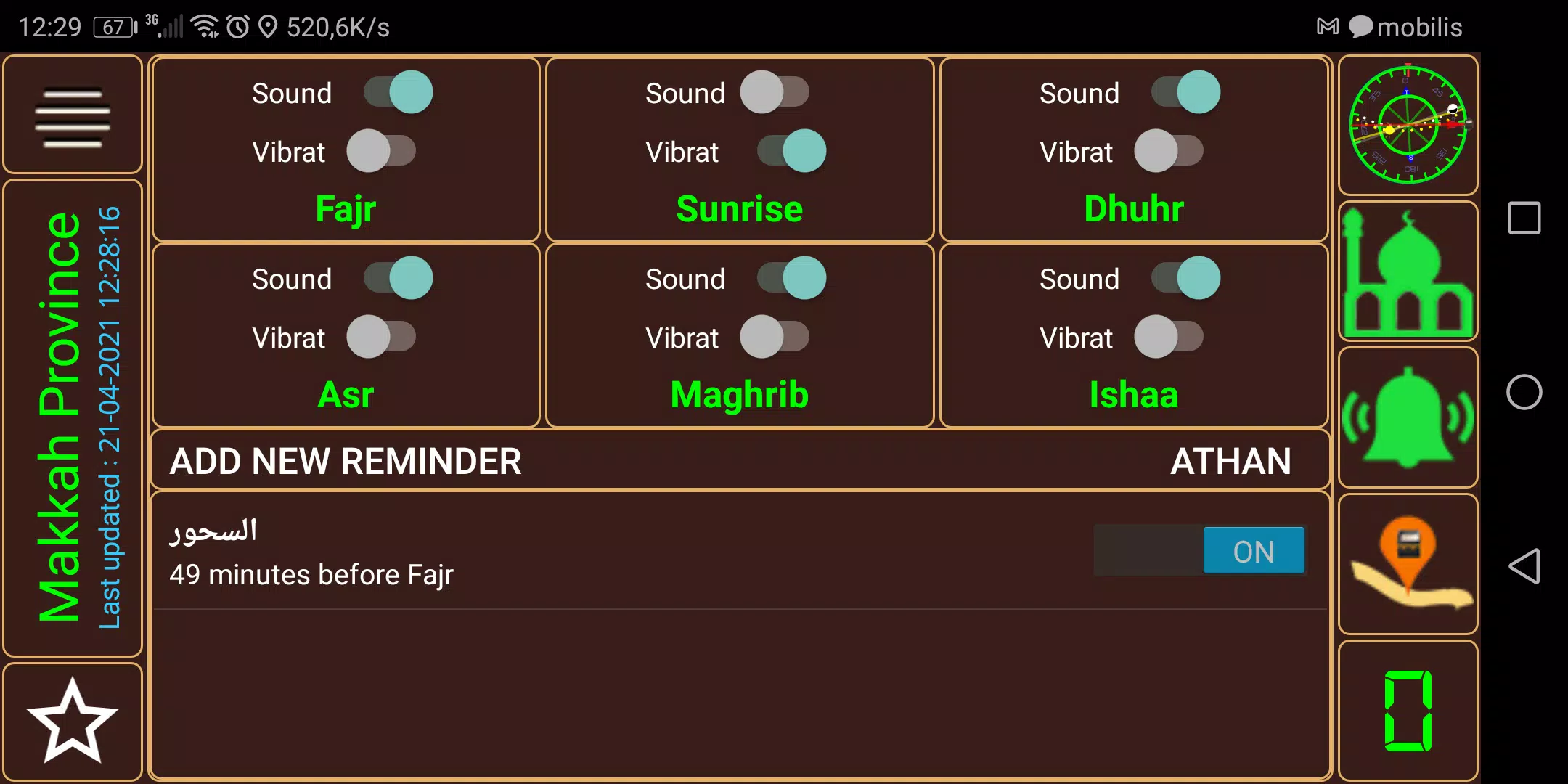 Qibla direction & prayer times Screenshots