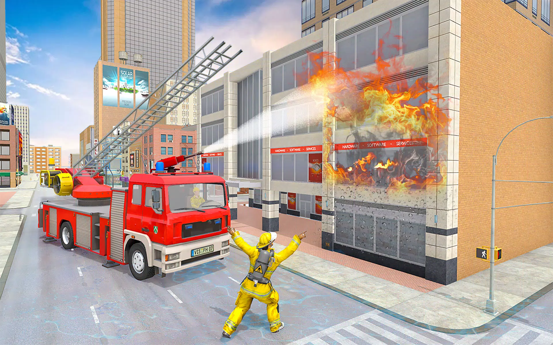 911 Rescue Fire Truck 3D Sim Screenshots