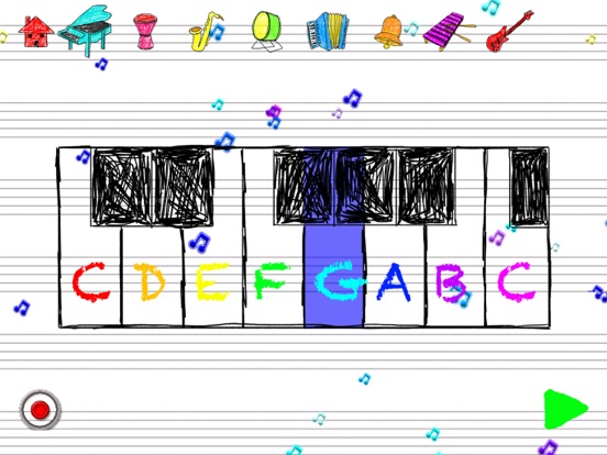 Doodle Sounds - Paper Piano iPad Screenshots