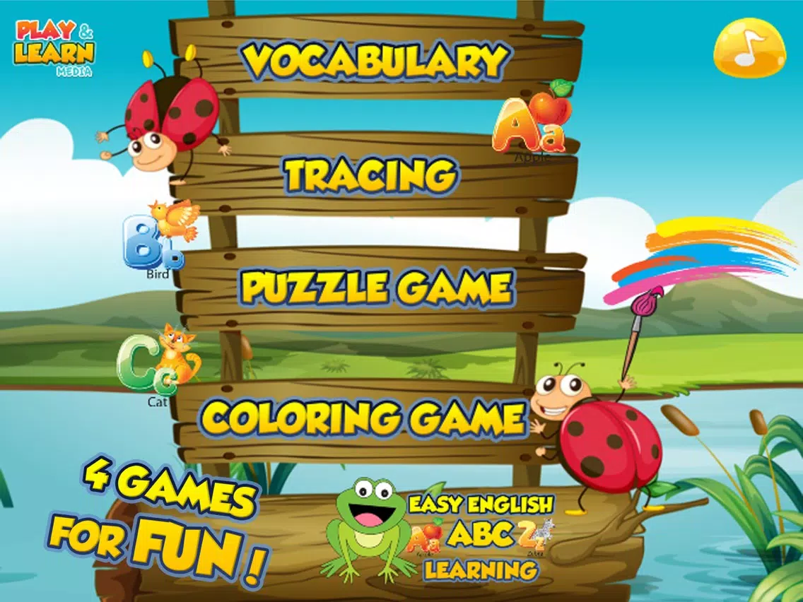 Easy English ABC Learning Game iPad Screenshots
