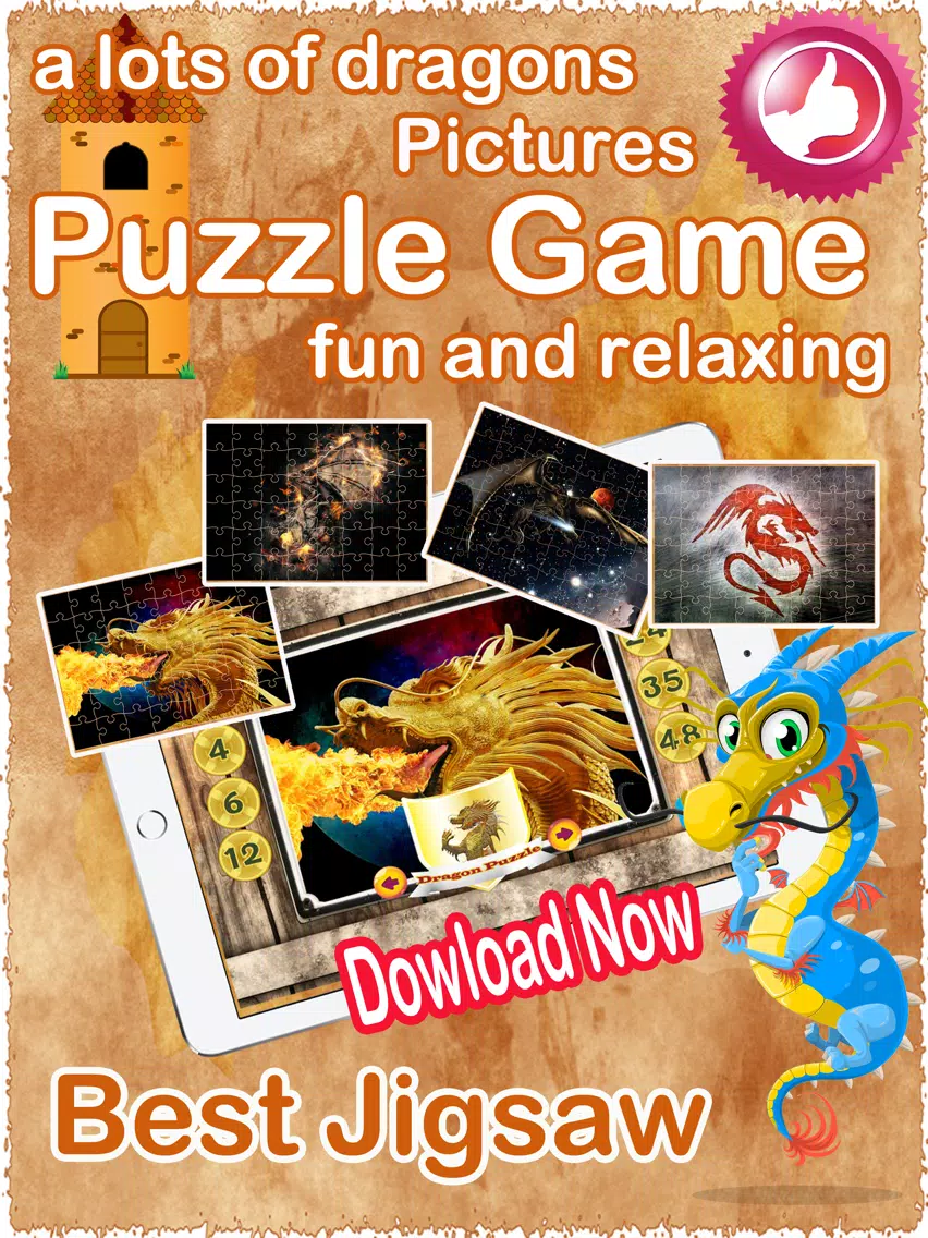 Dragon Puzzles Game Free Animated Jigsaw Puzzle for Kids! iPad Ekran Görüntüleri