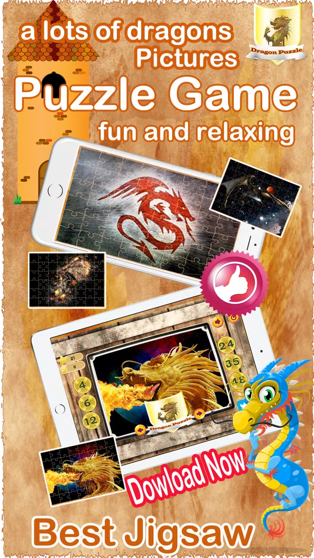 Dragon Puzzles Game Free Animated Jigsaw Puzzle for Kids! Ekran Görüntüleri