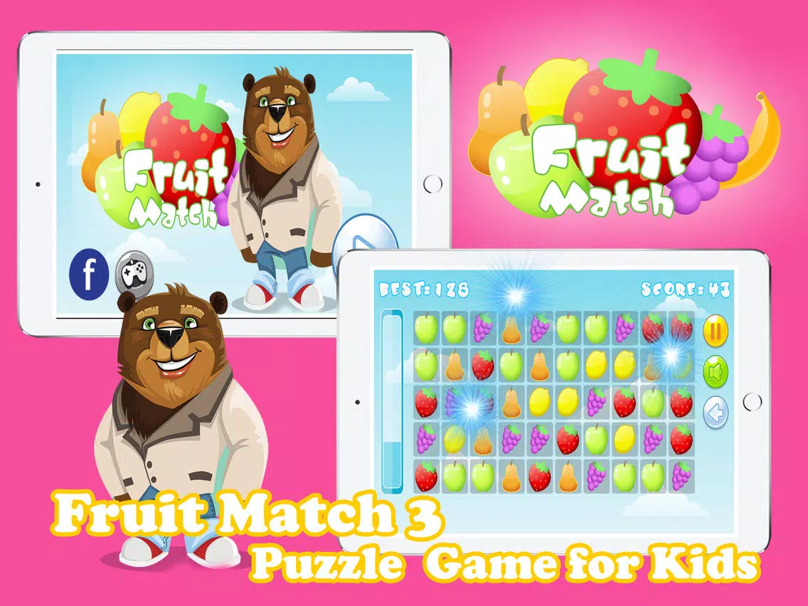 Fruit Match 3 Puzzle Game iPad Screenshots