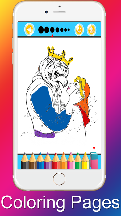 Princess Coloring Pages Beauty and the Beast Screenshots