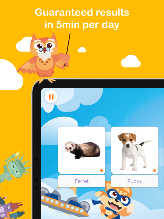 Holy Owly English for kids iPad Screenshots