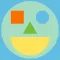 Learn shapes with educational flashcards with words for kids and toddlers