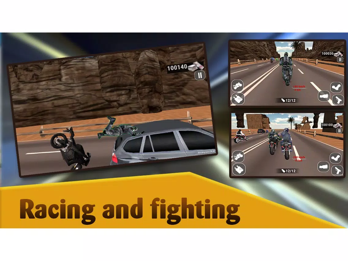 Road Rash Bike Attack Race - Stunt Rider iPad  स्क्रीनशॉट