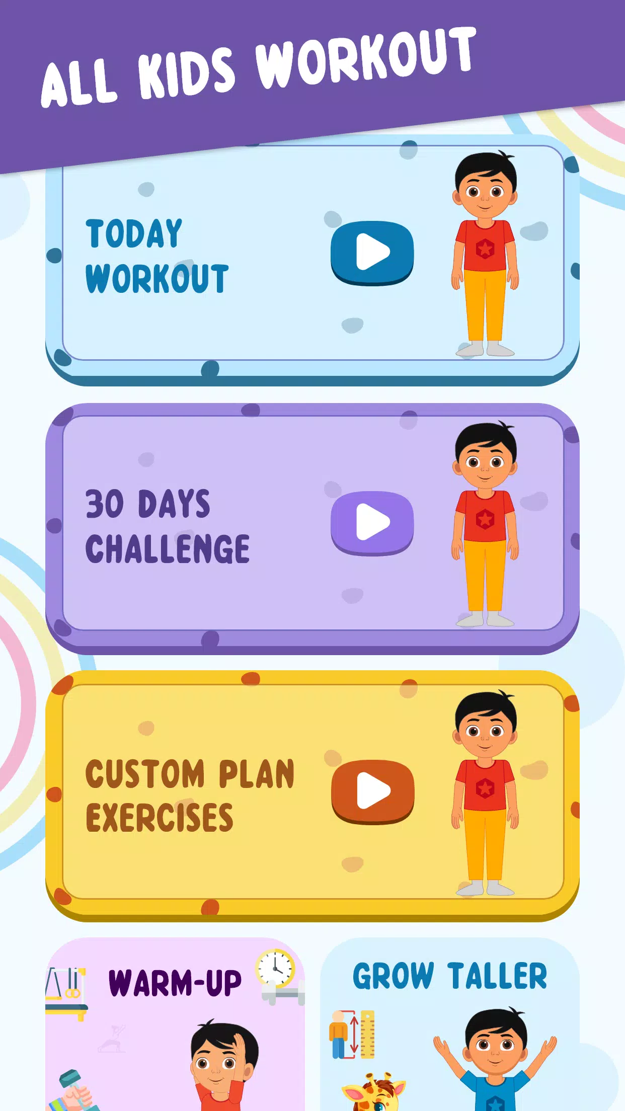 Kids Workout Screenshots