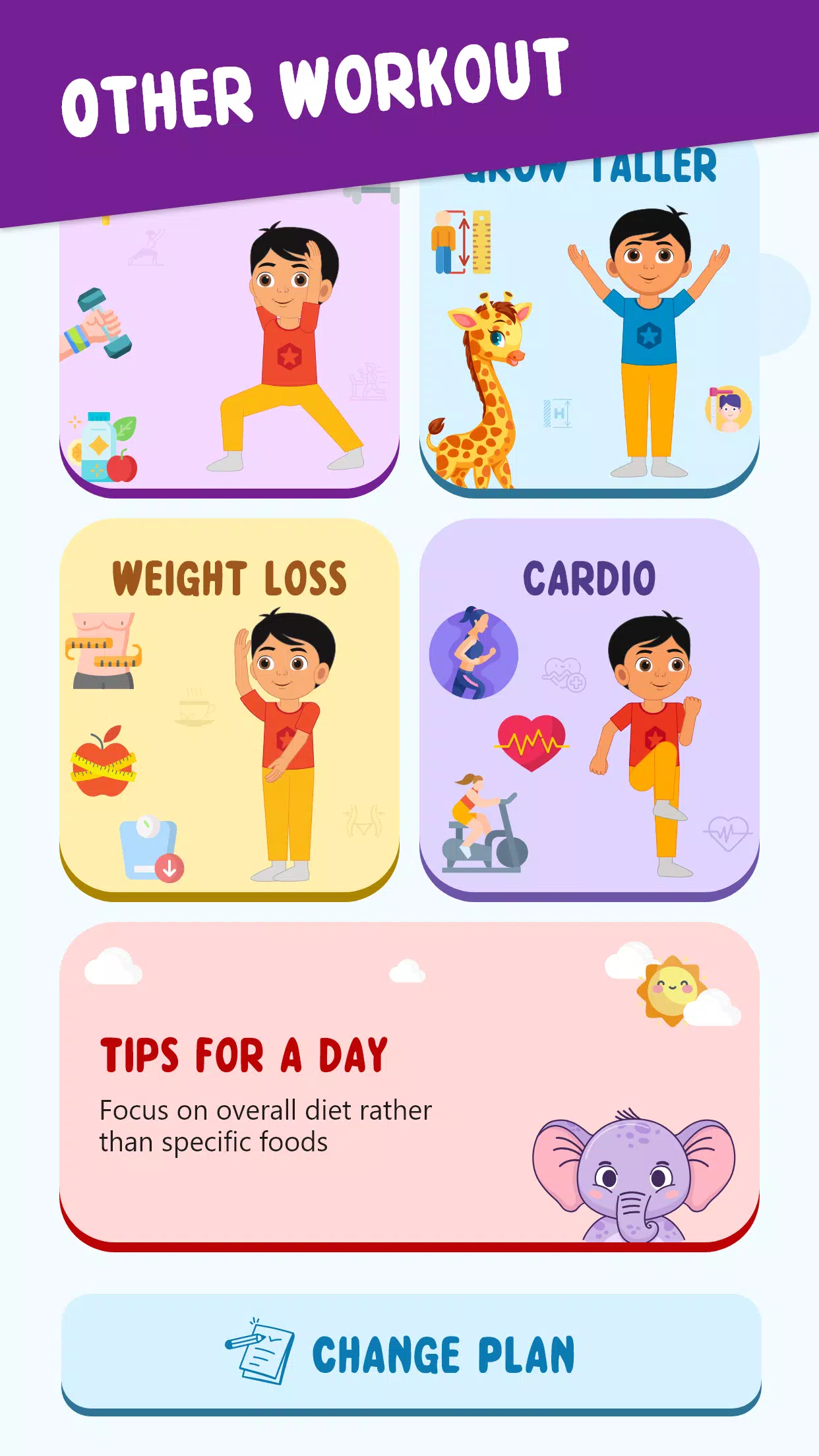 Kids Workout Screenshots