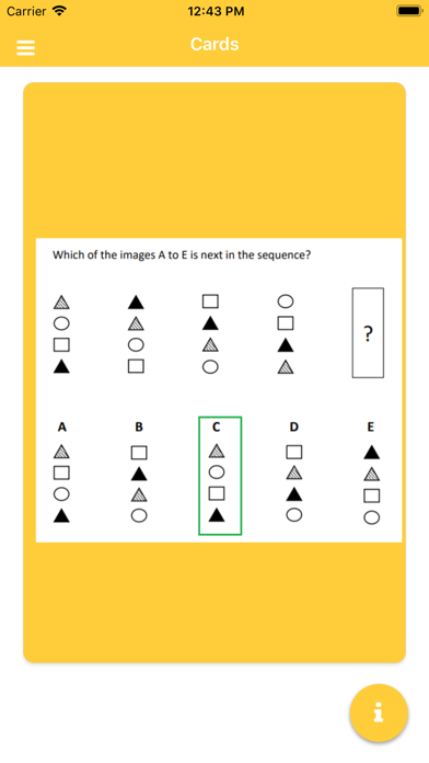 Non-verbal Reasoning Questions Screenshots