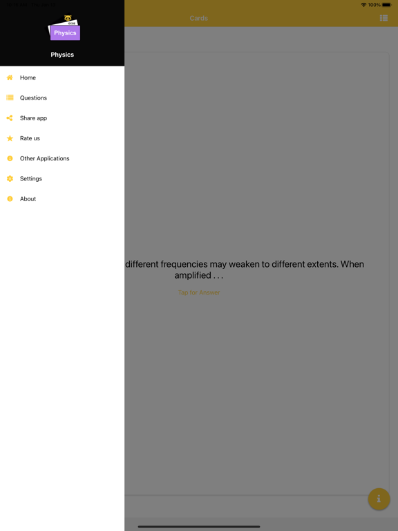 GCSE Physics Flashcards Pro iPad Screenshots