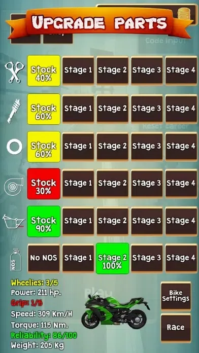 ภาพหน้าจอของ Drag Racing Manager Bike Race