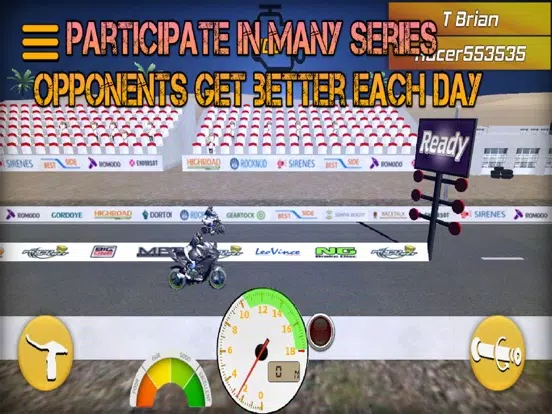 Capturas de tela do Drag Bikes 2 moto Drag racing iPad 