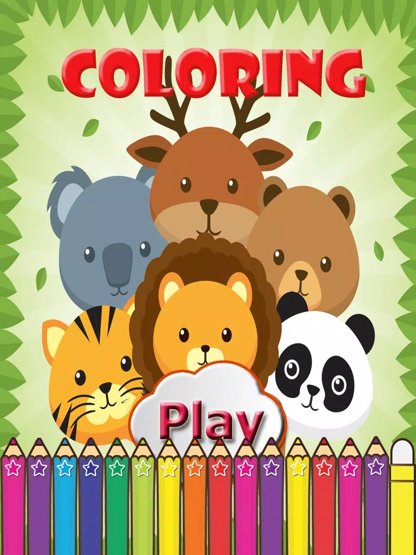 Panda Coloring For Kids learning First Edition iPad Screenshots